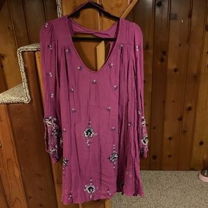 Free People Embroidered Swing Dress